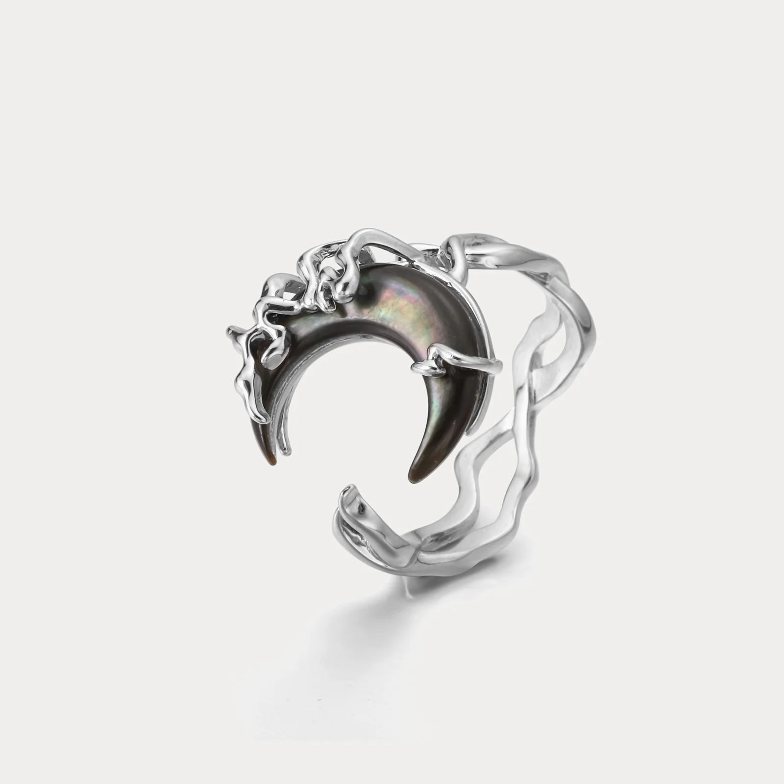 Stylish Crescent Moon Ring