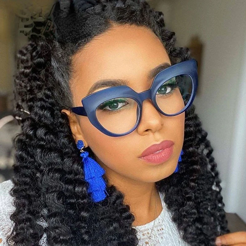 Stylish Blue Frame Glasses