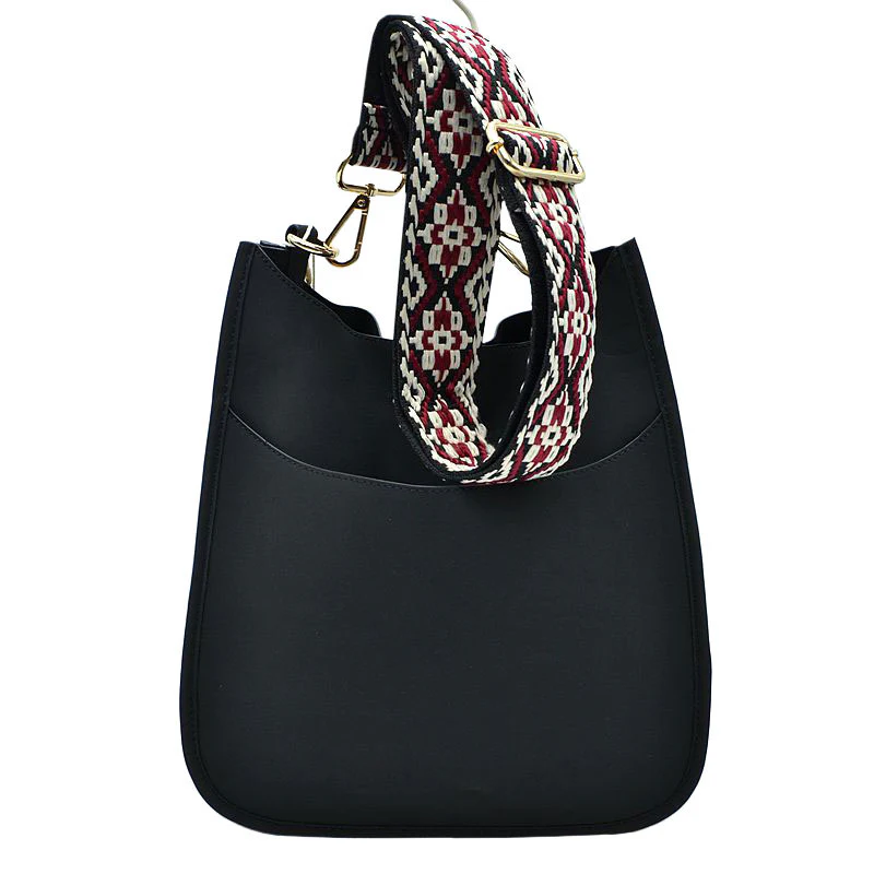 Elegant Gray Faux Leather Shoulder Bag