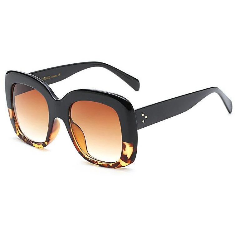 Elegant Tortoise Shell Square Sunglasses