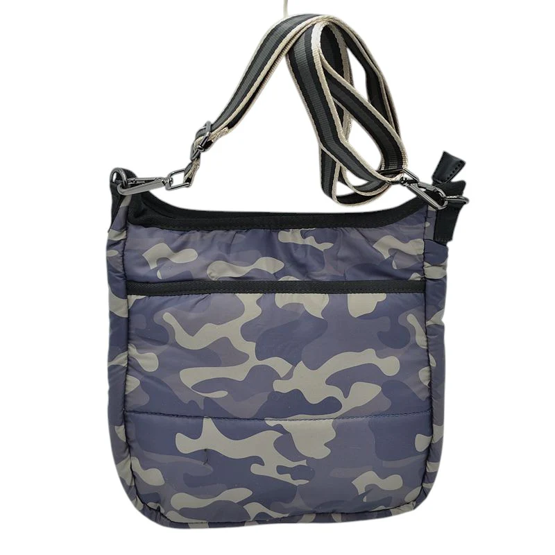 Elegant Gray Faux Leather Shoulder Bag