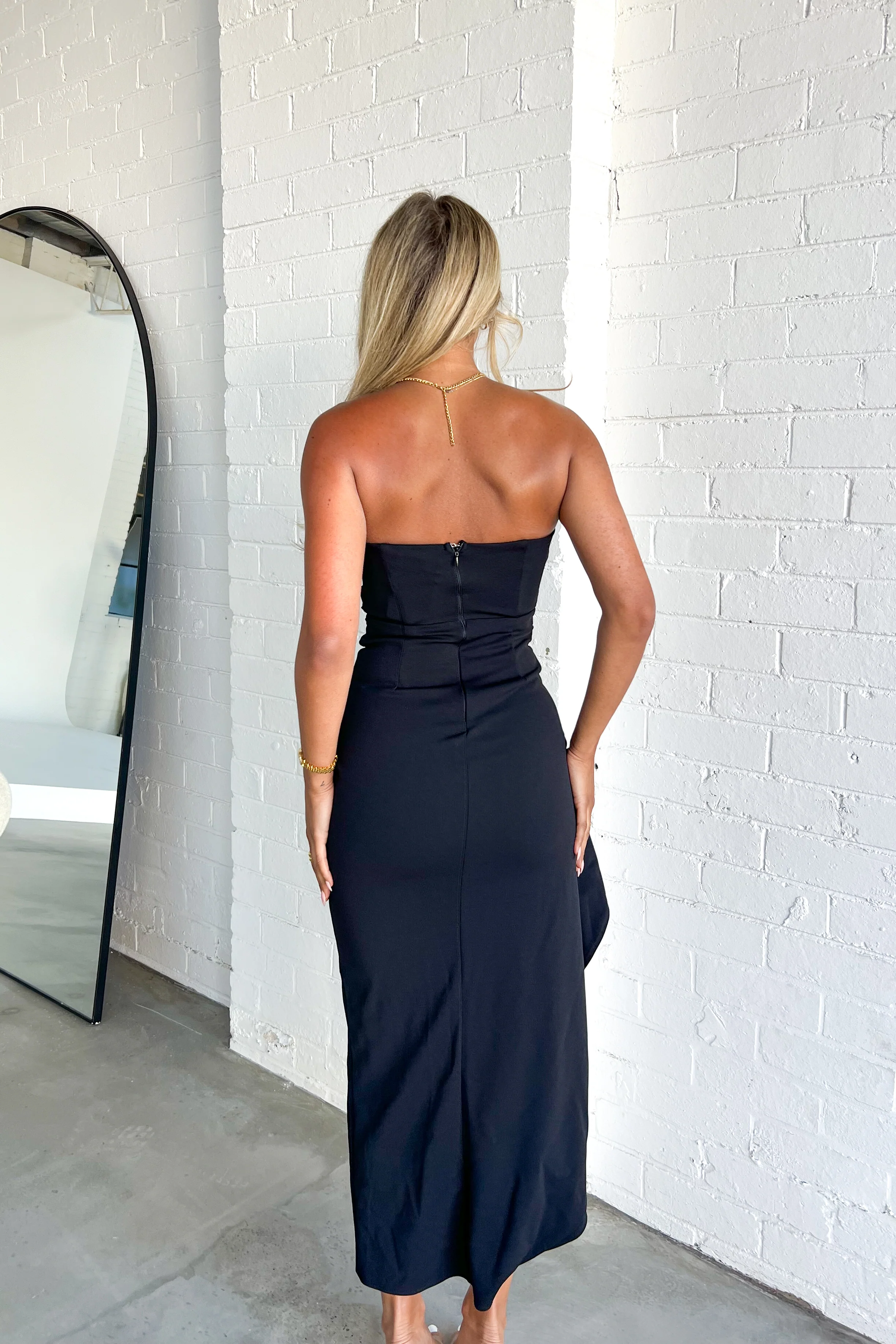 Elegant Off-Shoulder Black Dress