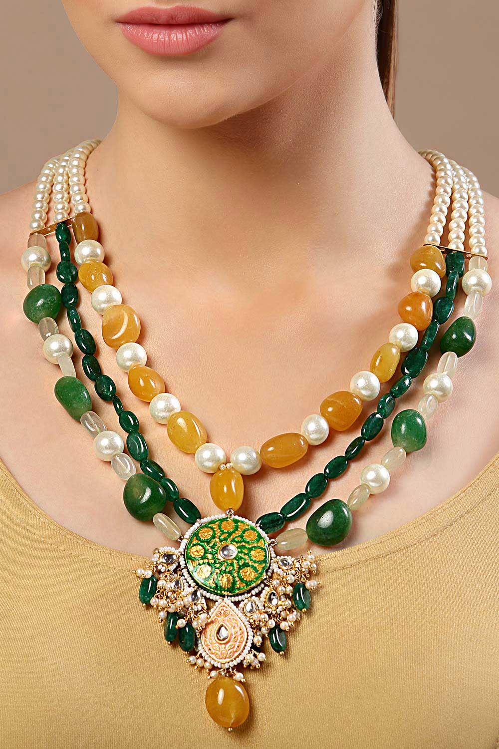 Elegance Gemstone Layered Necklace