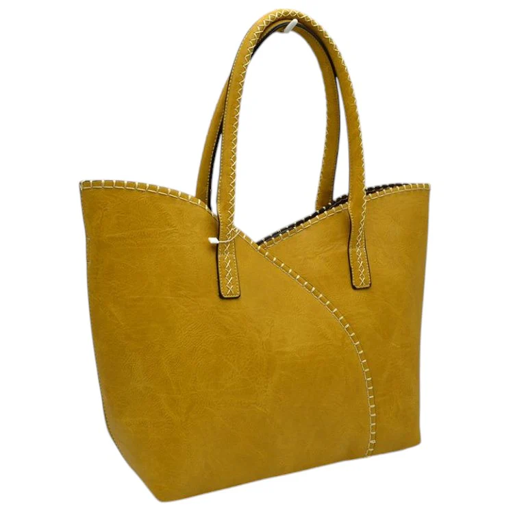 Elegant Faux Leather Tote Bag