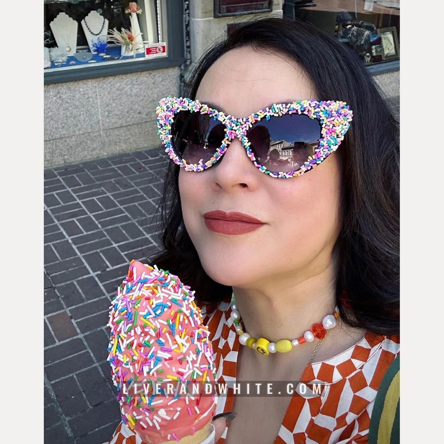 Vibrant Sprinkles Cat-Eye Sunglasses