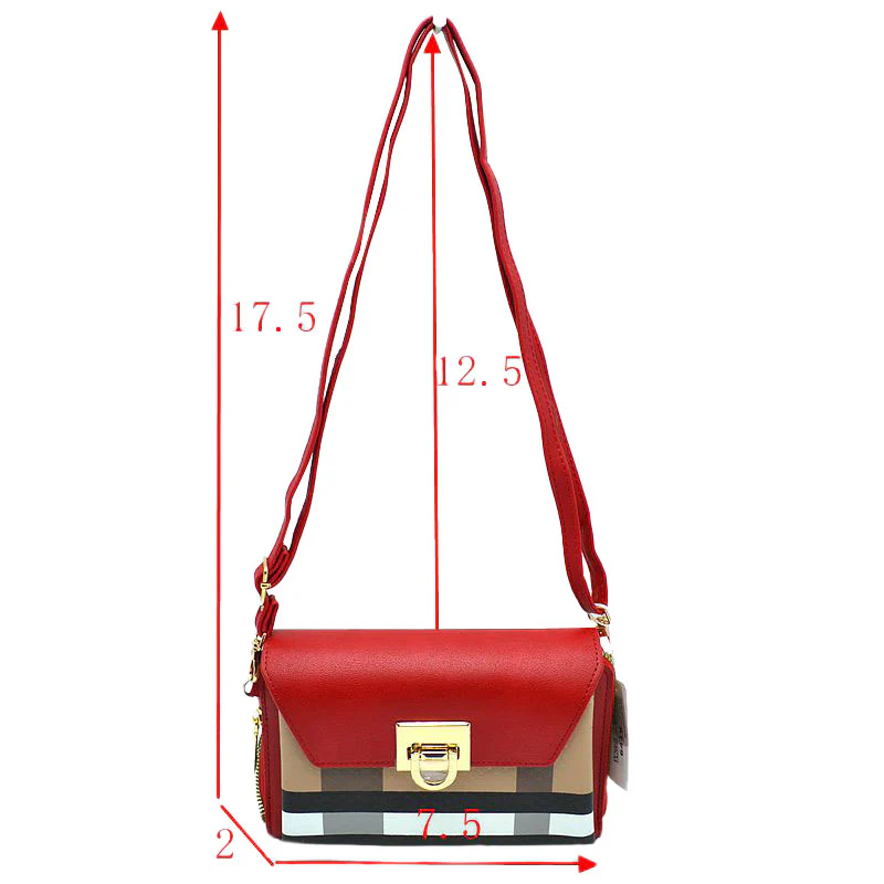 Elegant Black Faux Leather Crossbody Bag