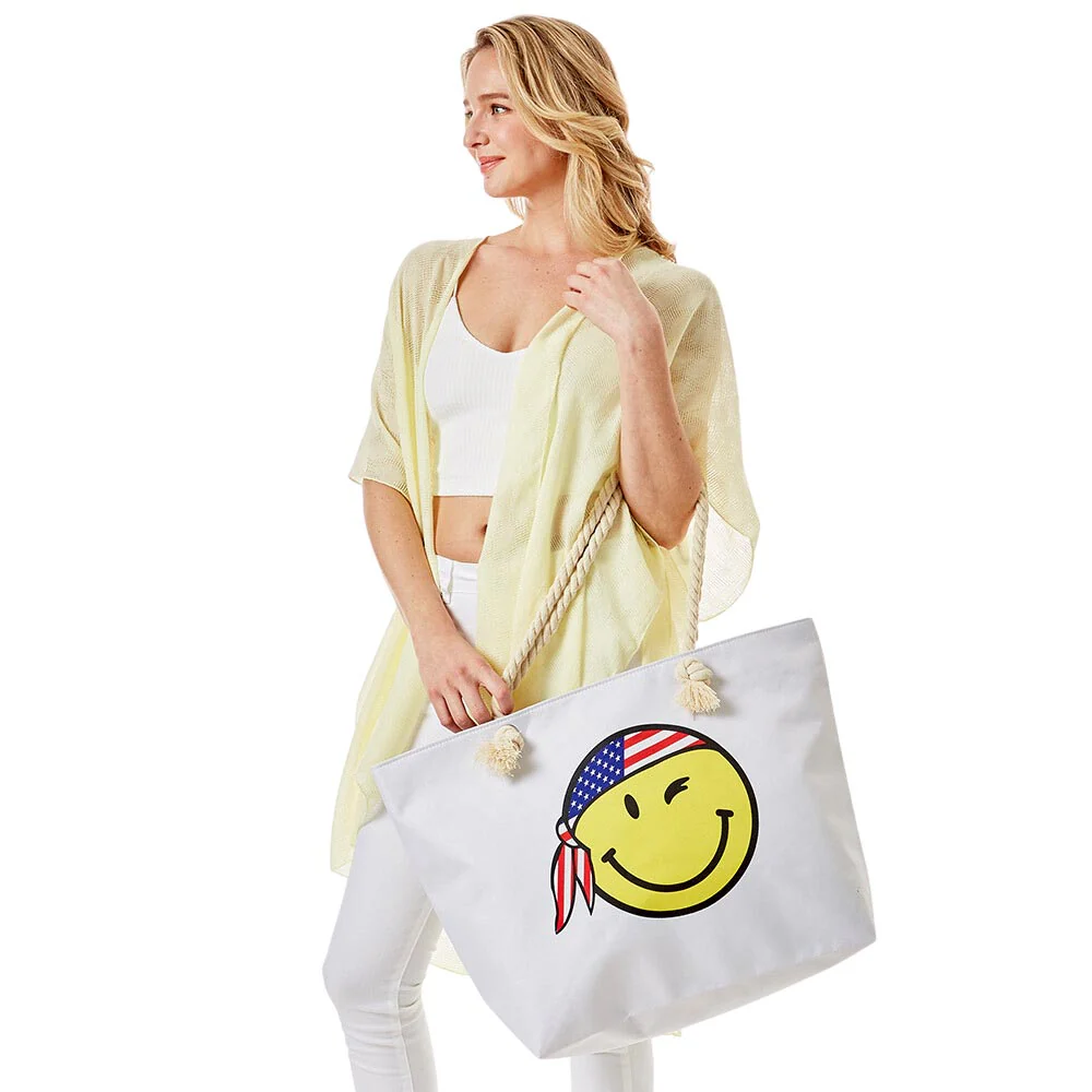 Vibrant Smiley Shopper'S Tote