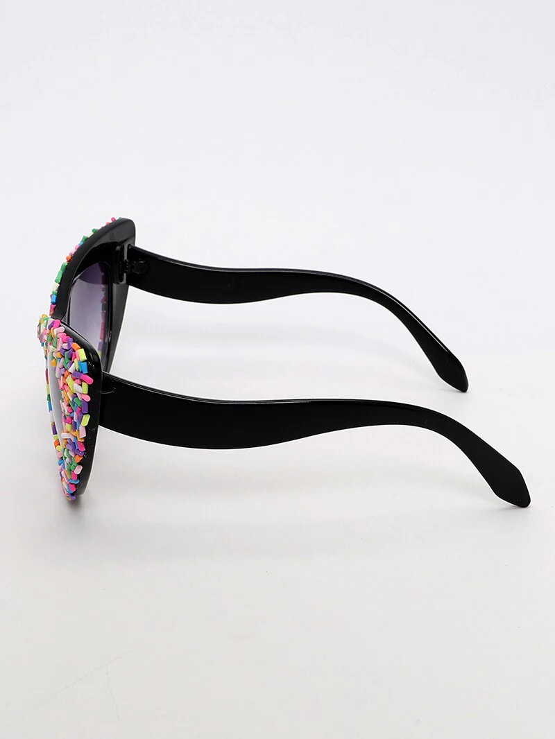 Vibrant Sprinkles Cat-Eye Sunglasses