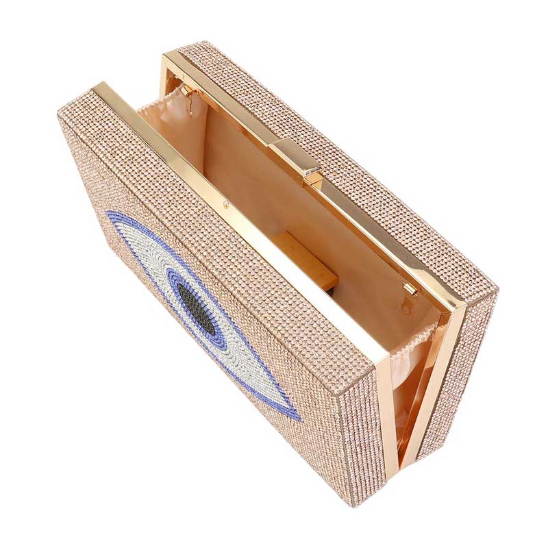 Chic Eye Embellished Clutch