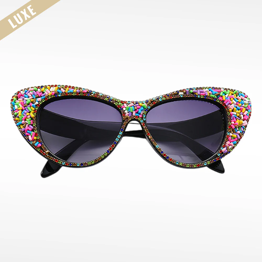 Vibrant Sprinkles Cat-Eye Sunglasses